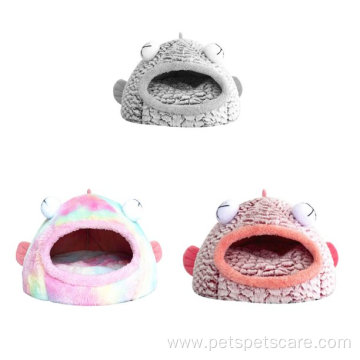 Cat Bed House Pet Nest Big Eye Fish